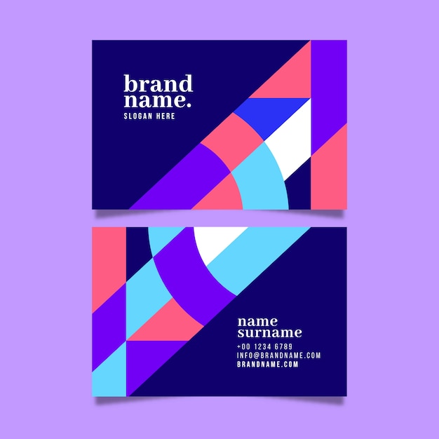 Free vector abstract colorful business card template