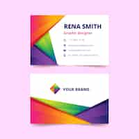 Free vector abstract colorful business card template