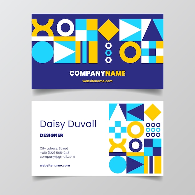 Abstract colorful business card template