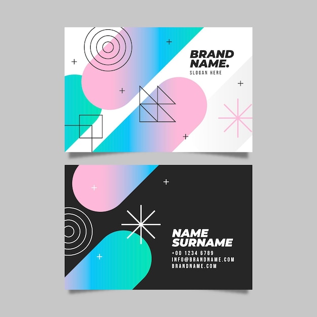 Abstract colorful business card template