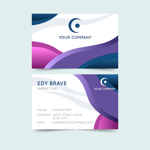Abstract colorful business card theme
