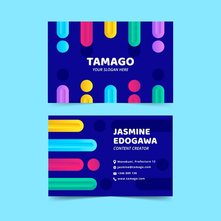 Free Vector abstract colorful business card