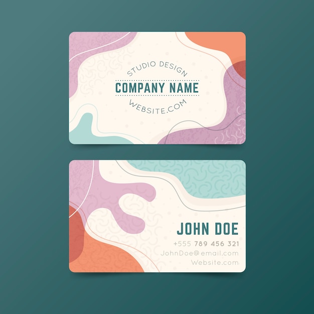 Abstract colorful business card