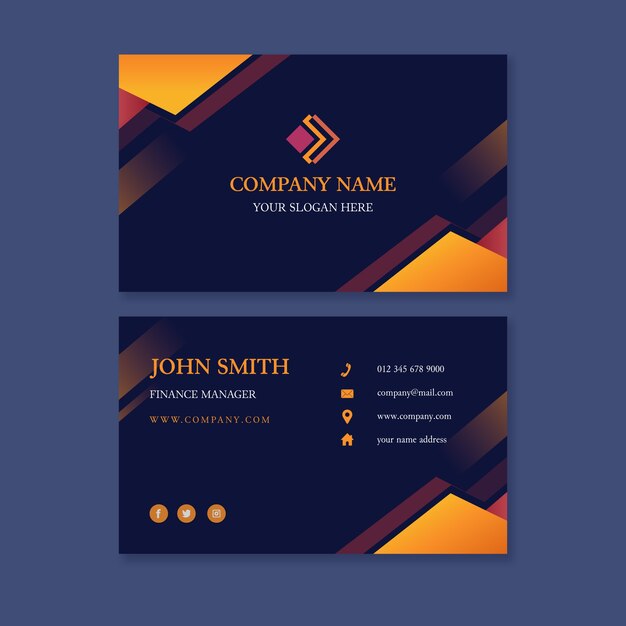 Abstract colorful business card