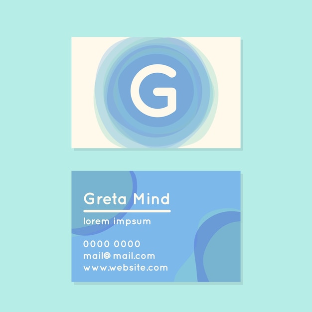 Free vector abstract colorful business card