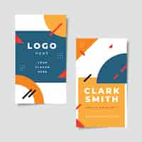 Free vector abstract colorful business card