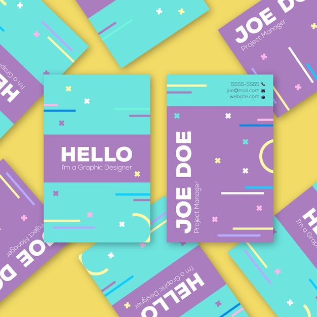 Free vector abstract colorful business card