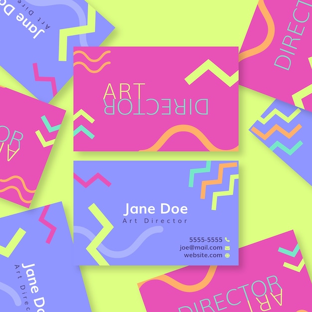 Free vector abstract colorful business card