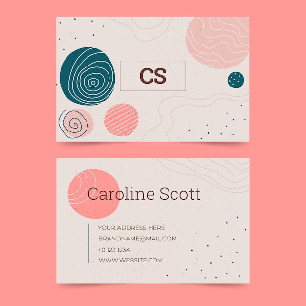 Abstract colorful business card