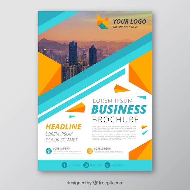 Free vector abstract colorful business flyer template