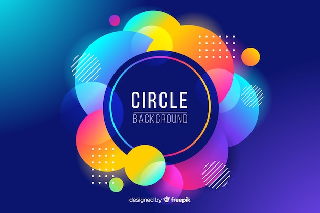 Abstract colorful circles background