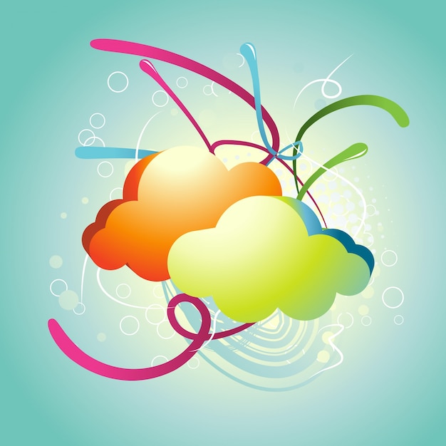 Abstract colorful cloud design