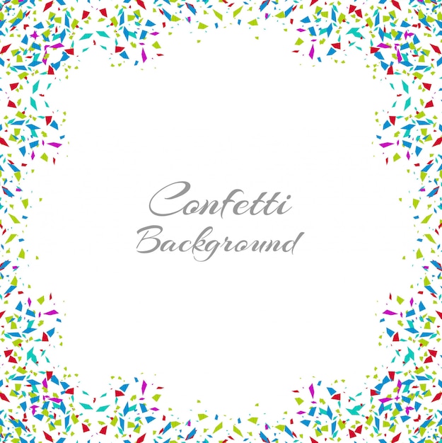 Free vector abstract colorful confetti frame isolated