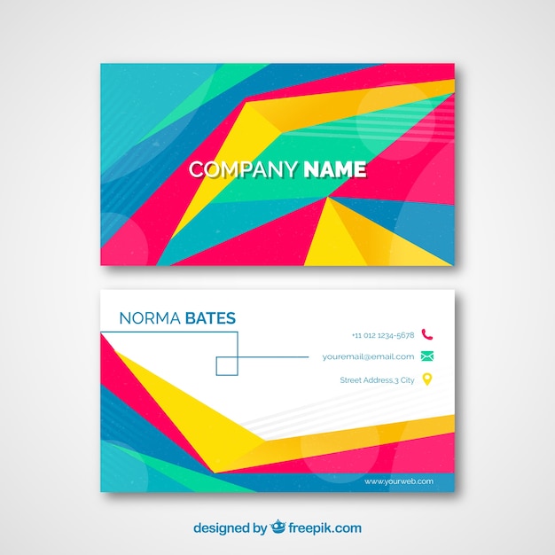 Free vector abstract colorful corporate card