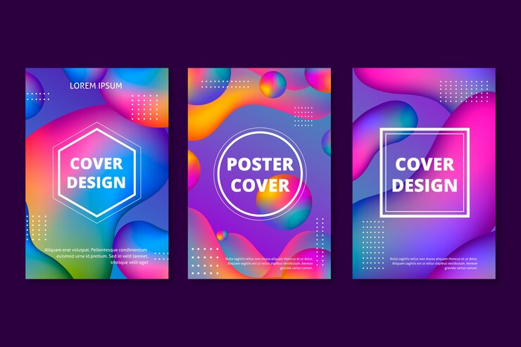 Free Vector abstract colorful cover collection design