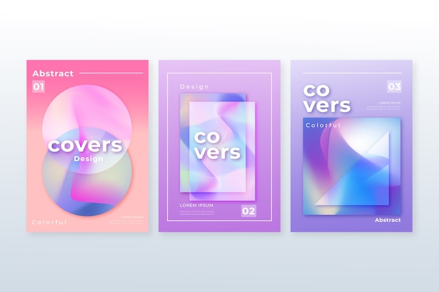 Abstract colorful covers collection