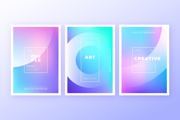 Abstract colorful covers collection