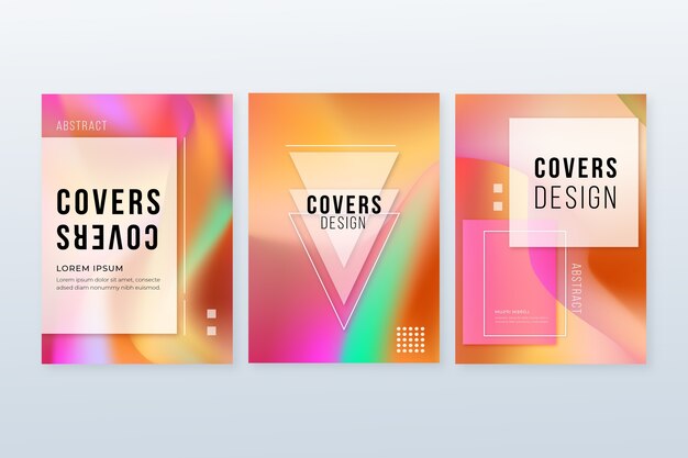 Abstract colorful covers set