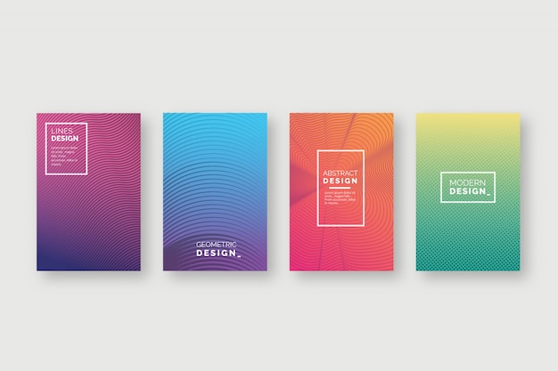 Free vector abstract colorful covers