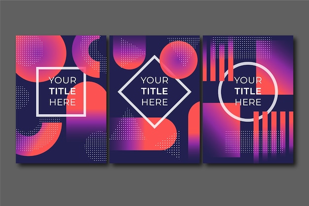 Free vector abstract colorful covers