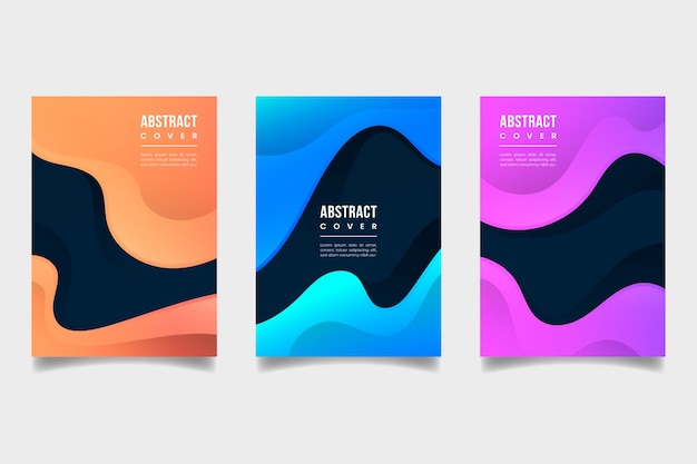 Free vector abstract colorful covers