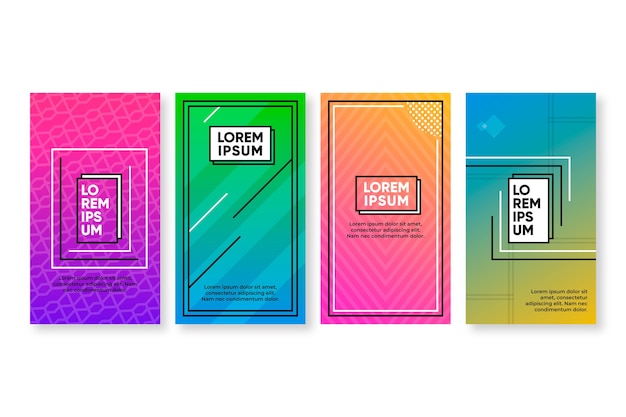 Free vector abstract colorful covers