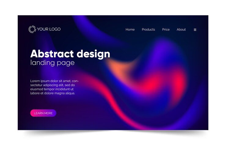 Free Vector abstract colorful delusion landing page template