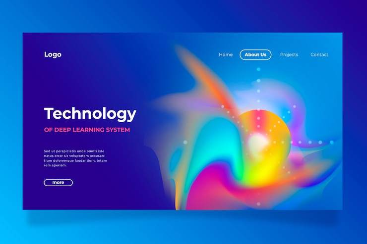 Free Vector abstract colorful delusion landing page template