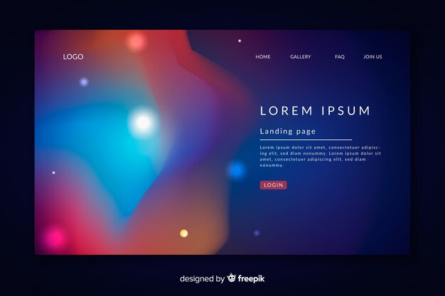 Abstract colorful delusion landing page