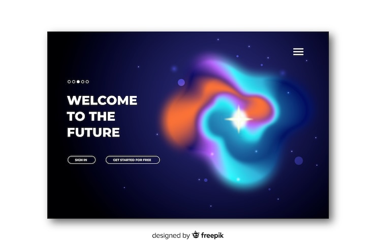 Free Vector abstract colorful delusion landing page