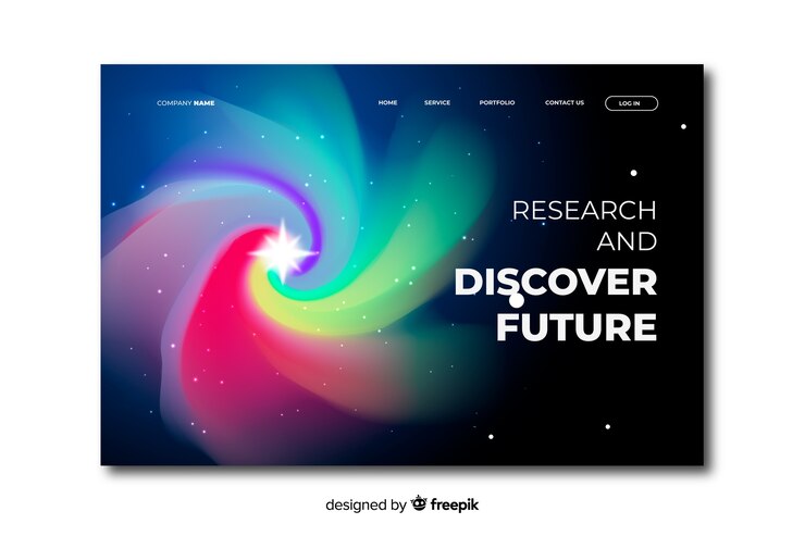 Free Vector abstract colorful delusion landing page