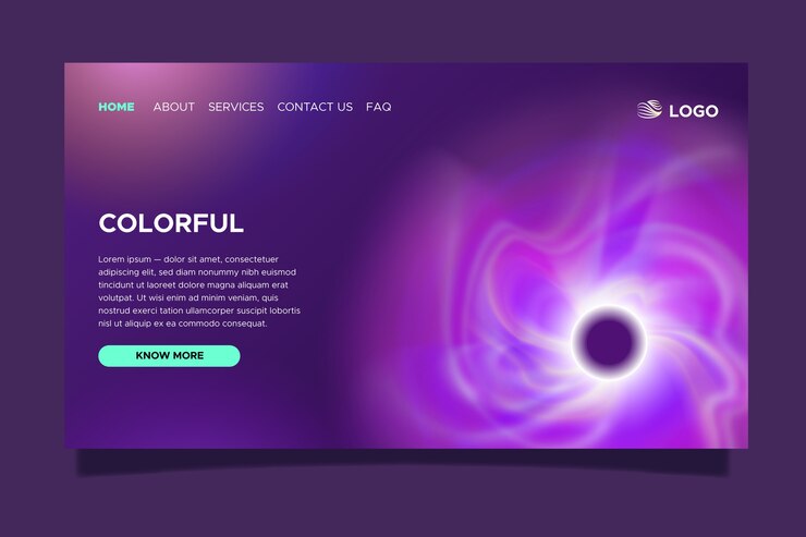 Free Vector abstract colorful delusion landing page