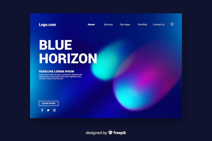 Free Vector abstract colorful delusion template landing page