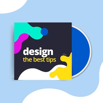Обложка компакт-диска с абстрактным красочным дизайном
