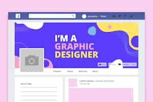 Vettore gratuito copertina di facebook dal design colorato astratto