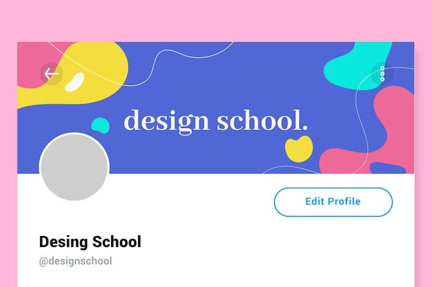 Abstract colorful design twitter header