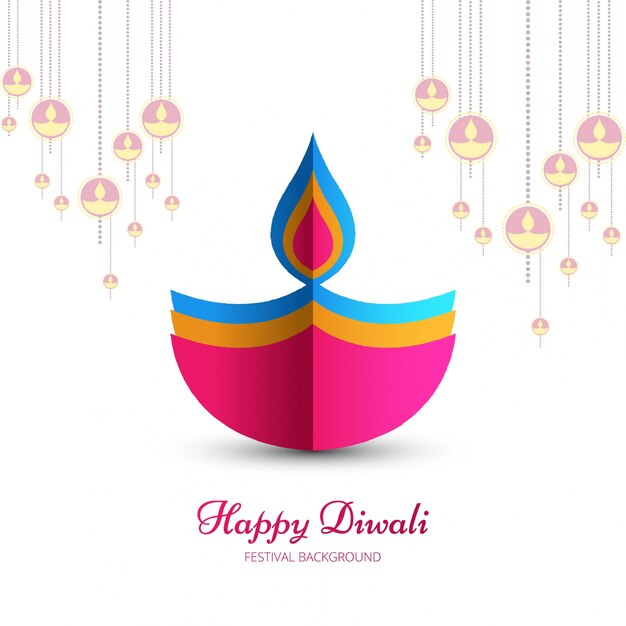 Moderno design elegante diwali