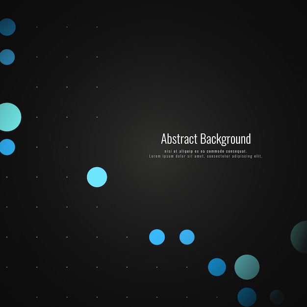 Abstract colorful dots dark background