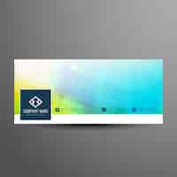 Free vector abstract colorful facebook banner design