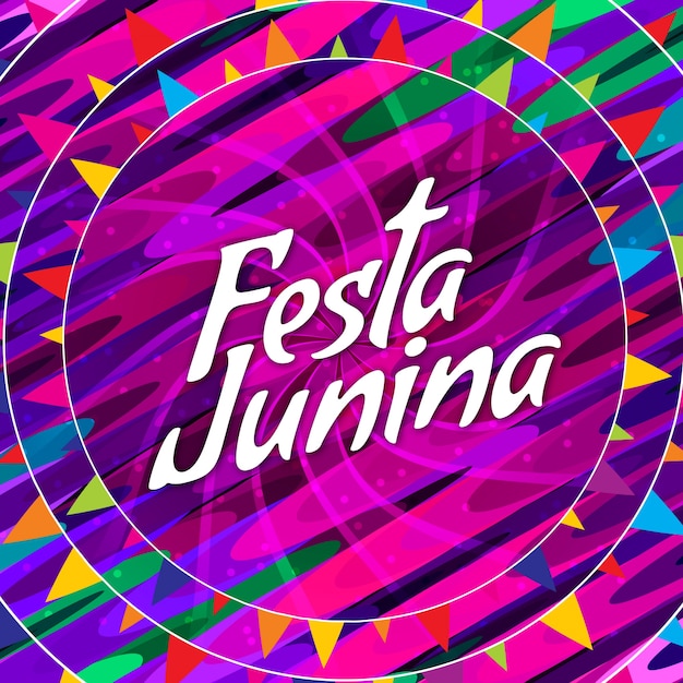 Abstract colorful festa junina design