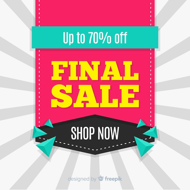 Free vector abstract colorful final sale design