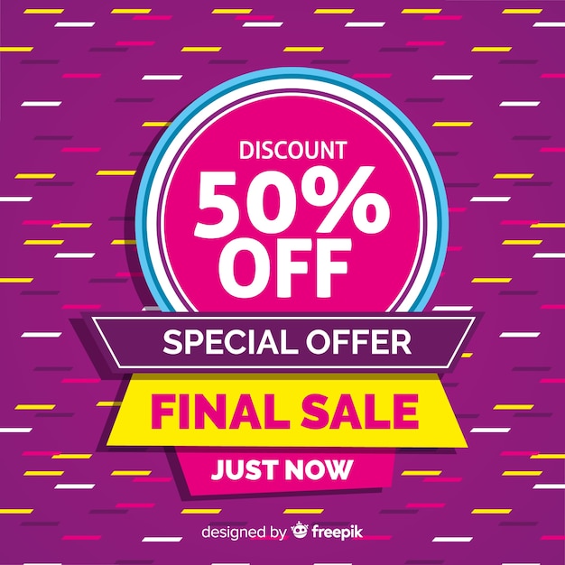 Free vector abstract colorful final sale design