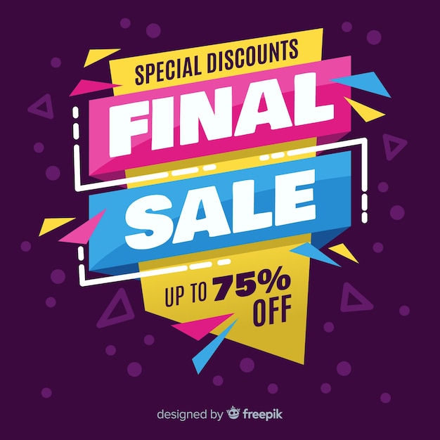 Free vector abstract colorful final sale design