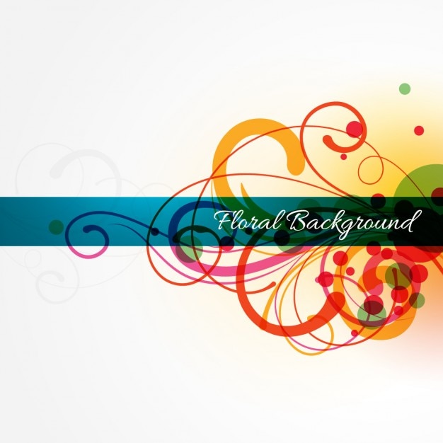 Free vector abstract colorful floral background