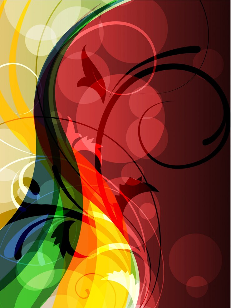 Free Vector abstract colorful floral background