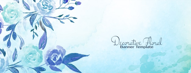 Abstract colorful floral banner design