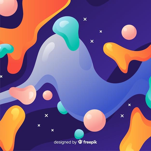 Abstract colorful flow shapes background design