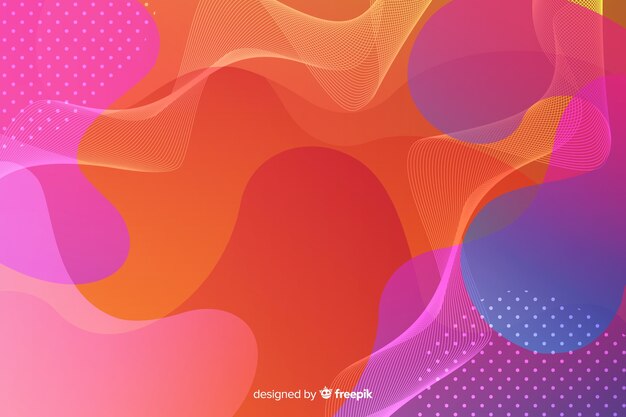 Abstract colorful flow shapes background