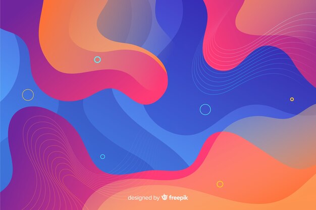 Abstract colorful flow shapes background