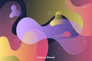 Free vector abstract colorful flow shapes background